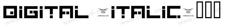 Digital 7italic字体转换